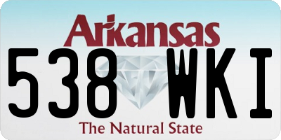 AR license plate 538WKI