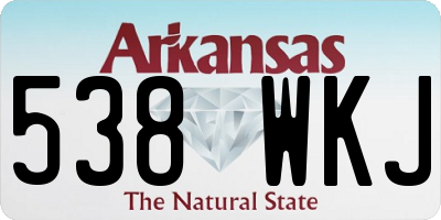 AR license plate 538WKJ
