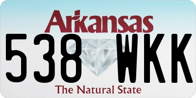 AR license plate 538WKK