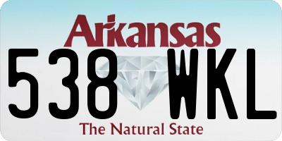 AR license plate 538WKL