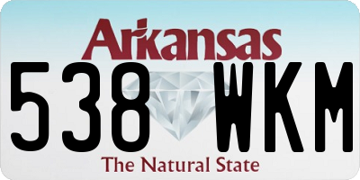 AR license plate 538WKM