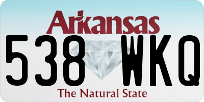 AR license plate 538WKQ