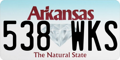 AR license plate 538WKS