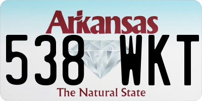 AR license plate 538WKT