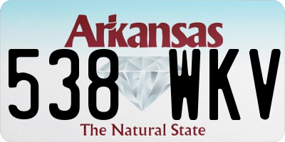AR license plate 538WKV