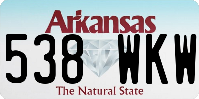 AR license plate 538WKW