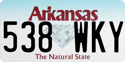 AR license plate 538WKY