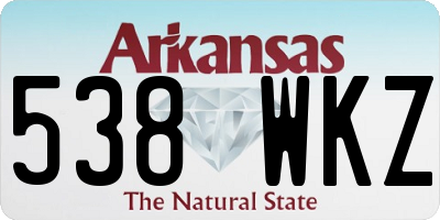 AR license plate 538WKZ