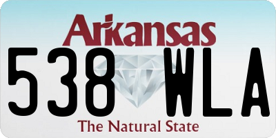 AR license plate 538WLA