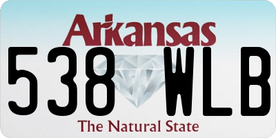 AR license plate 538WLB
