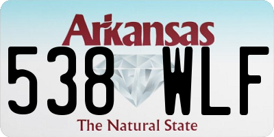 AR license plate 538WLF