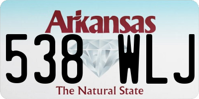 AR license plate 538WLJ