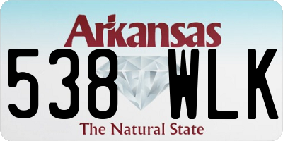 AR license plate 538WLK