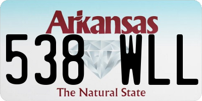 AR license plate 538WLL