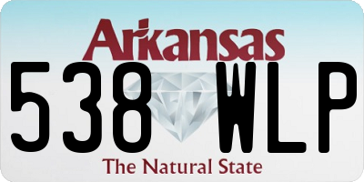 AR license plate 538WLP