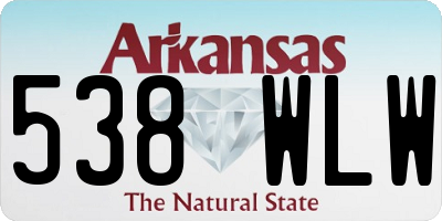 AR license plate 538WLW