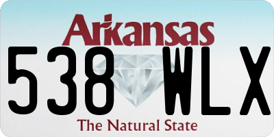 AR license plate 538WLX