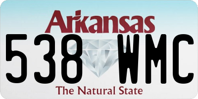 AR license plate 538WMC