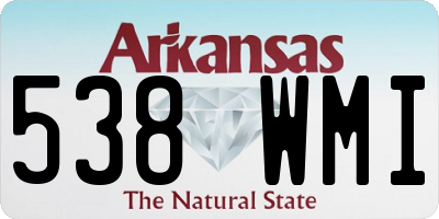 AR license plate 538WMI