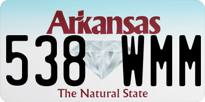 AR license plate 538WMM