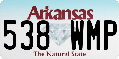 AR license plate 538WMP