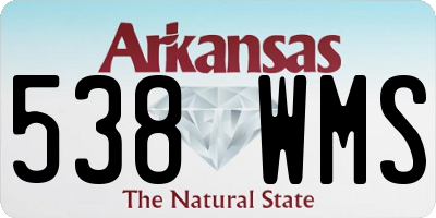 AR license plate 538WMS