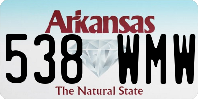 AR license plate 538WMW