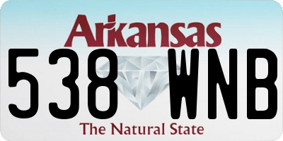 AR license plate 538WNB