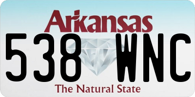 AR license plate 538WNC
