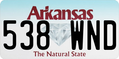 AR license plate 538WND