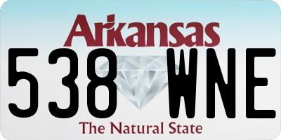AR license plate 538WNE