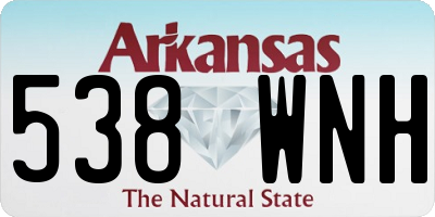 AR license plate 538WNH