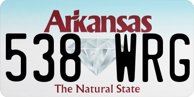 AR license plate 538WRG