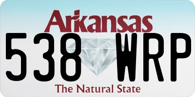 AR license plate 538WRP
