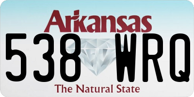 AR license plate 538WRQ