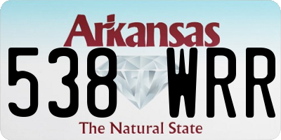AR license plate 538WRR
