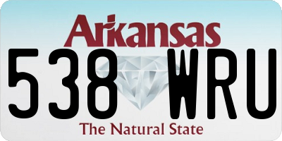 AR license plate 538WRU