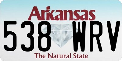 AR license plate 538WRV