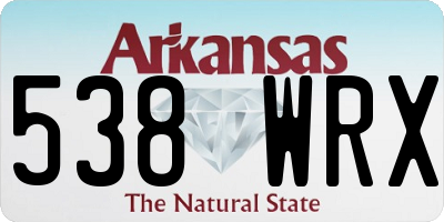 AR license plate 538WRX