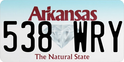 AR license plate 538WRY