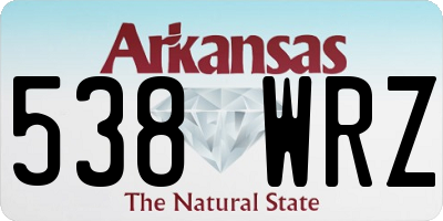 AR license plate 538WRZ