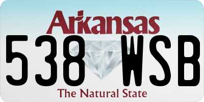 AR license plate 538WSB
