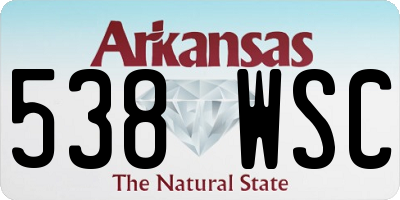 AR license plate 538WSC