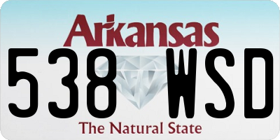 AR license plate 538WSD