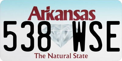 AR license plate 538WSE