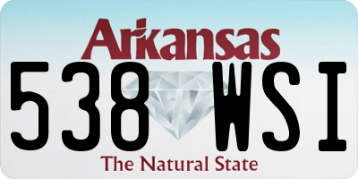 AR license plate 538WSI