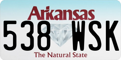 AR license plate 538WSK