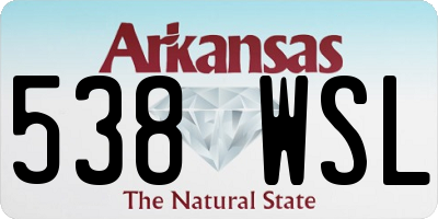 AR license plate 538WSL
