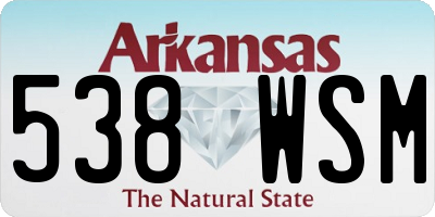 AR license plate 538WSM