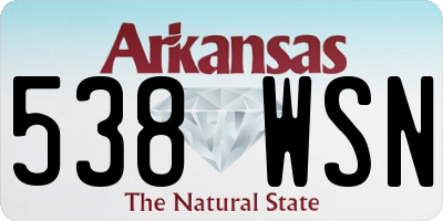 AR license plate 538WSN
